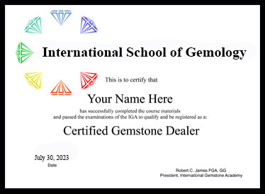 Certified Gemstone Dealer